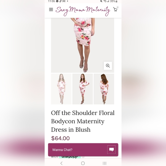 Sexy Mama Maternity bodycon floral dress NWT size 2 (medium) - Picture 3 of 6